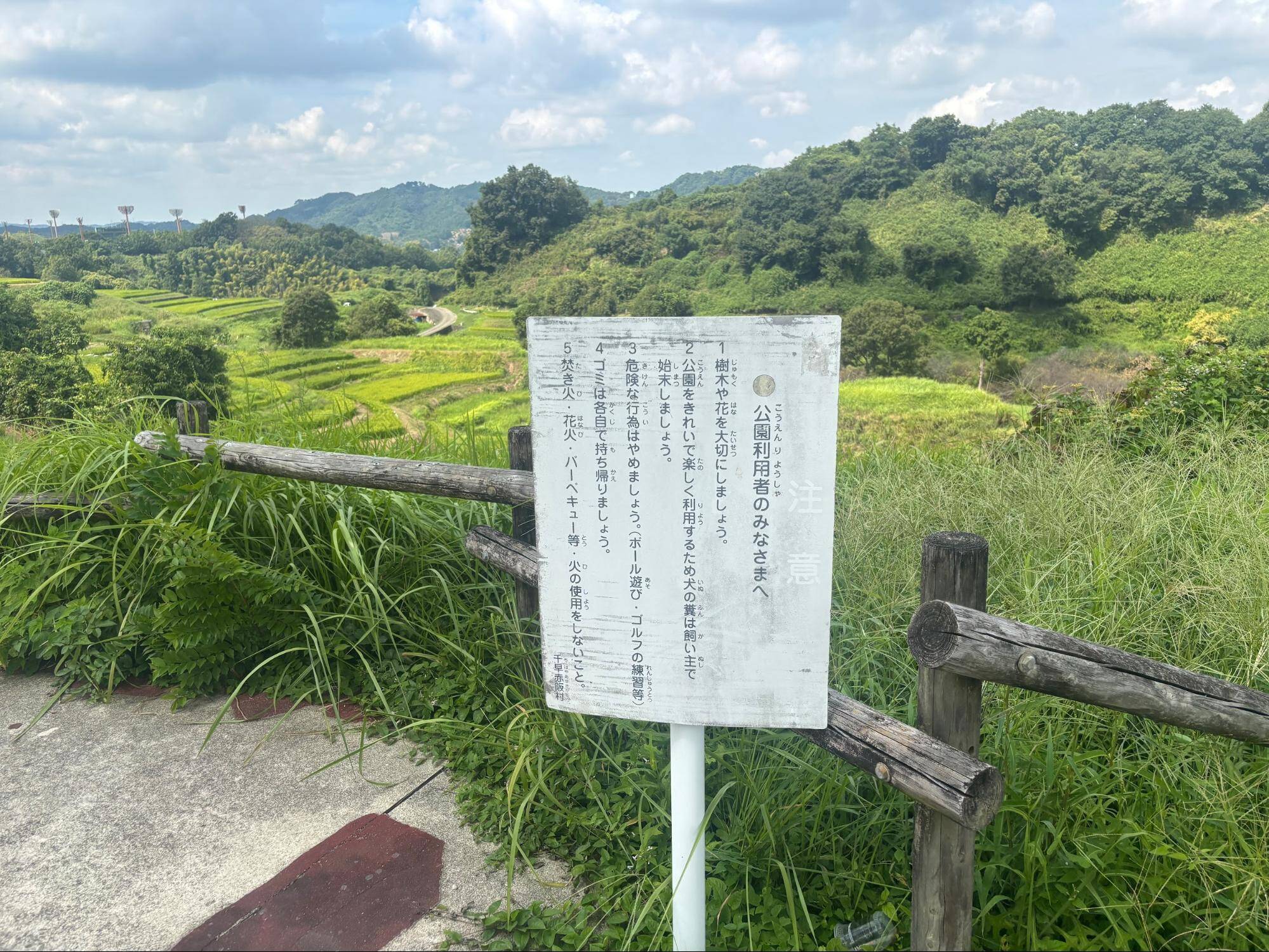 下赤阪の棚田と下赤坂城跡